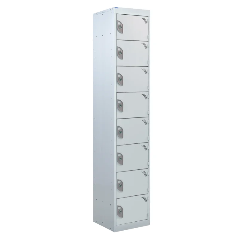 QMP Tool Charging Lockers - 8 Door Light Grey