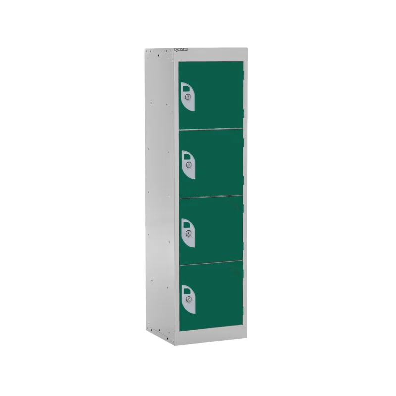 QMP Spectrum School Lockers - 1235mm Height - 4 Door Green