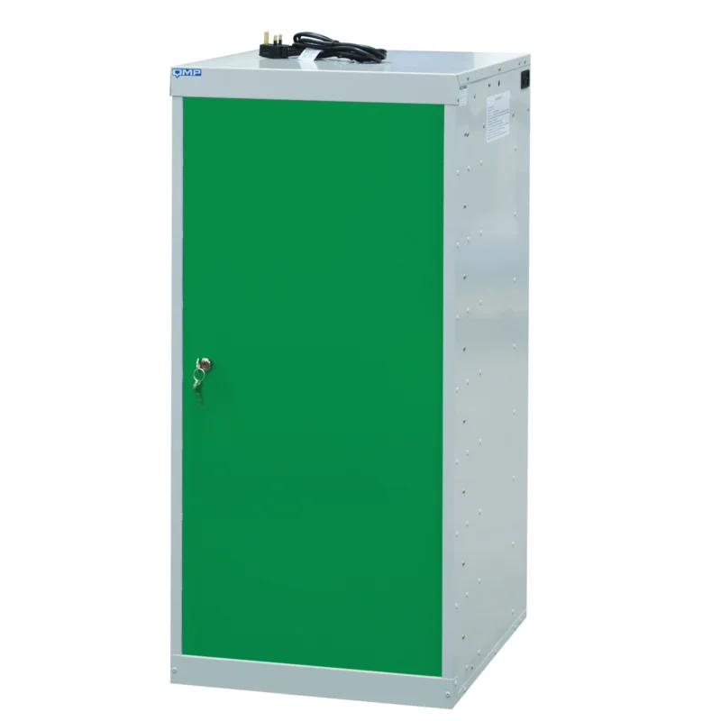 QMP Laptop Charging Lockers - 1 Door 8 Compartment Green