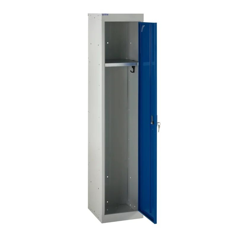 QMP School Lockers - 1380mm Height - 1 Door Blue Open