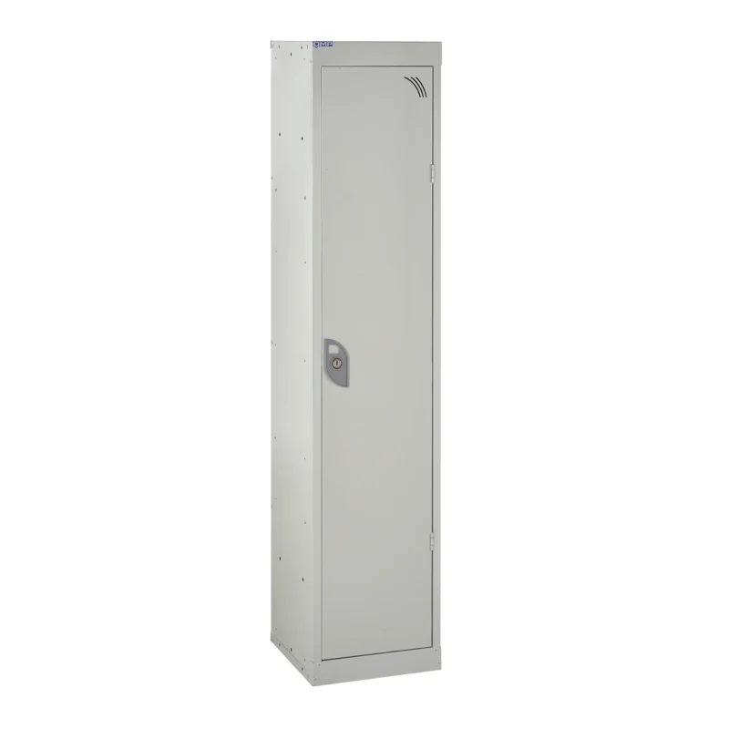 QMP School Lockers - 1380mm Height - 1 Door Light Grey