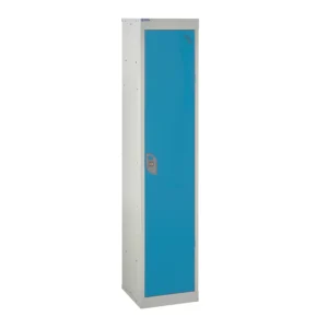 QMP School Lockers - 1380mm Height - 1 Door Light Blue