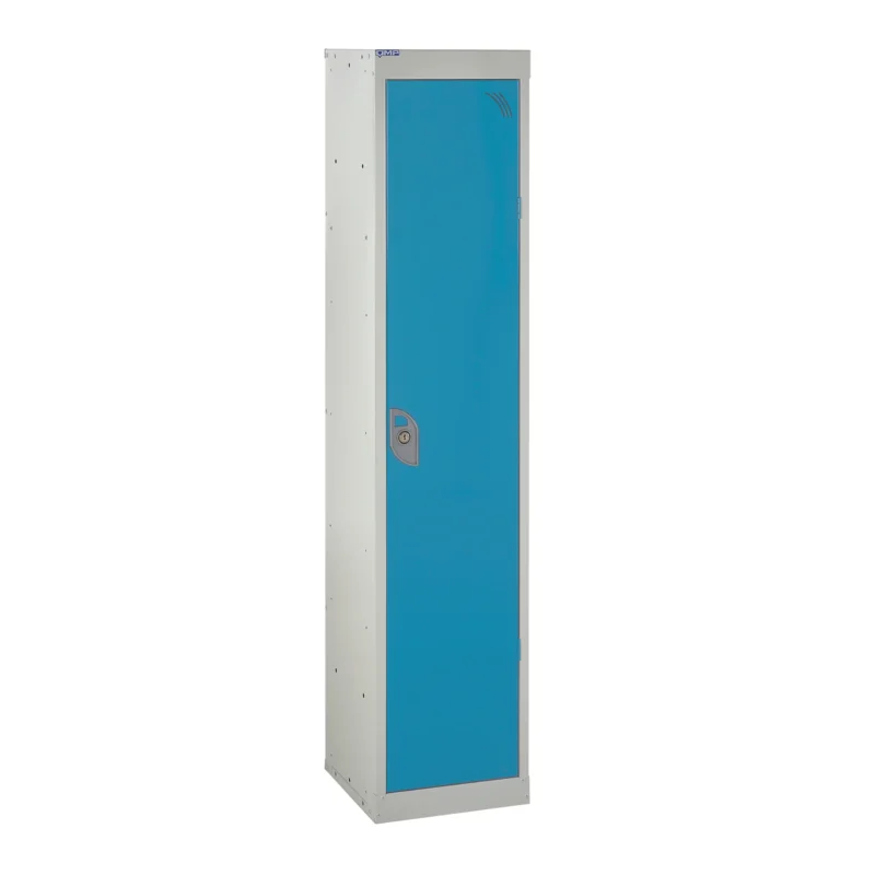 QMP School Lockers - 1380mm Height - 1 Door Light Blue