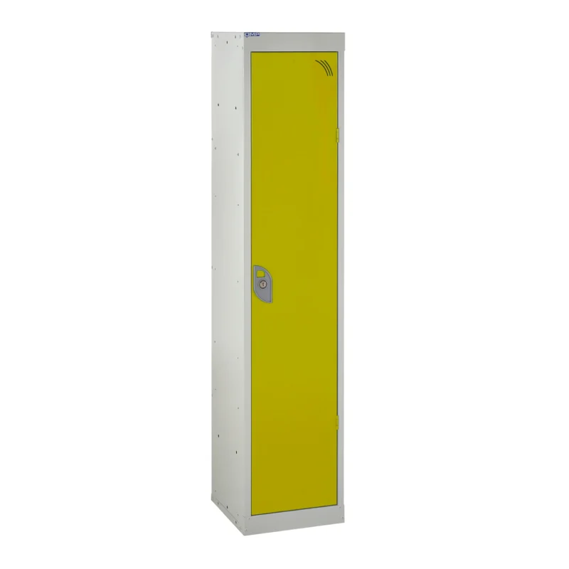 QMP School Lockers - 1380mm Height - 1 Door Yellow