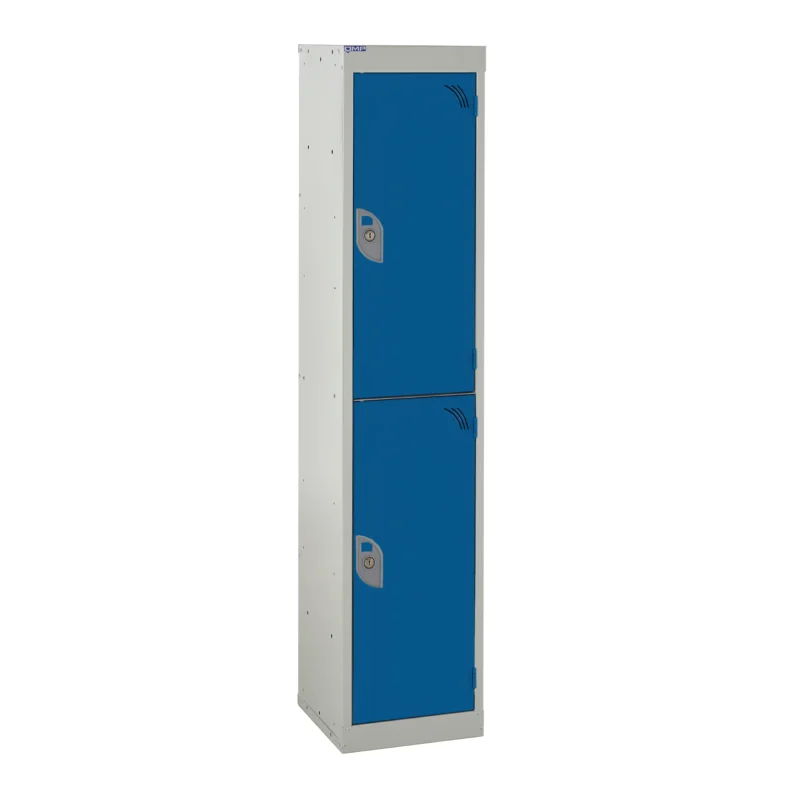 QMP School Lockers - 1380mm Height - 2 Door Blue