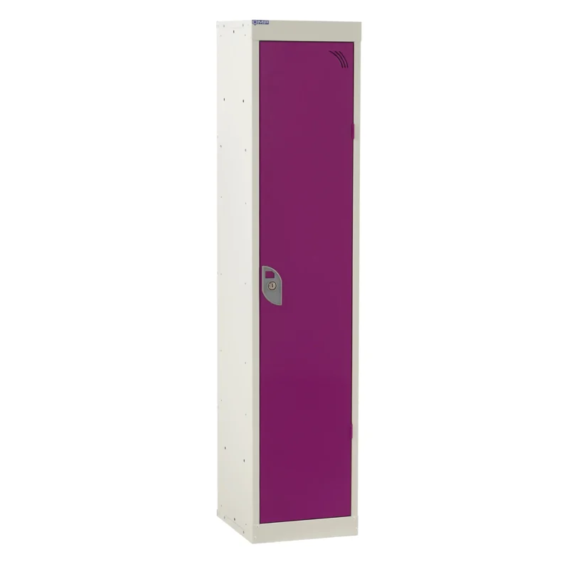 QMP Spectrum School Lockers - 1380mm Height - 1 Door Berry