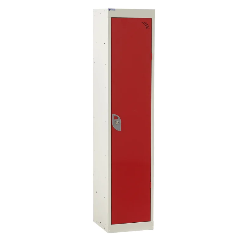 QMP Spectrum School Lockers - 1380mm Height - 1 Door Red