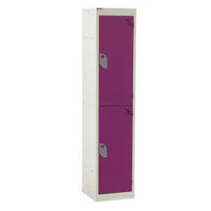 QMP Spectrum School Lockers - 1380mm Height - 2 Door Berry