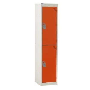 QMP Spectrum School Lockers - 1380mm Height - 2 Door Chilli