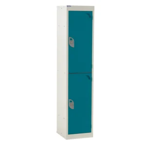 QMP Spectrum School Lockers - 1380mm Height - 2 Door Green