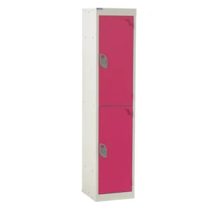 QMP Spectrum School Lockers - 1380mm Height - 2 Door Pink