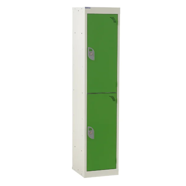 QMP Spectrum School Lockers - 1380mm Height - 2 Door Lime