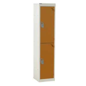 QMP Spectrum School Lockers - 1380mm Height - 2 Door Orange