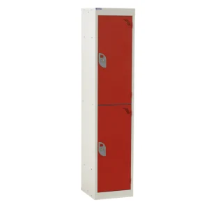 QMP Spectrum School Lockers - 1380mm Height - 2 Door Red