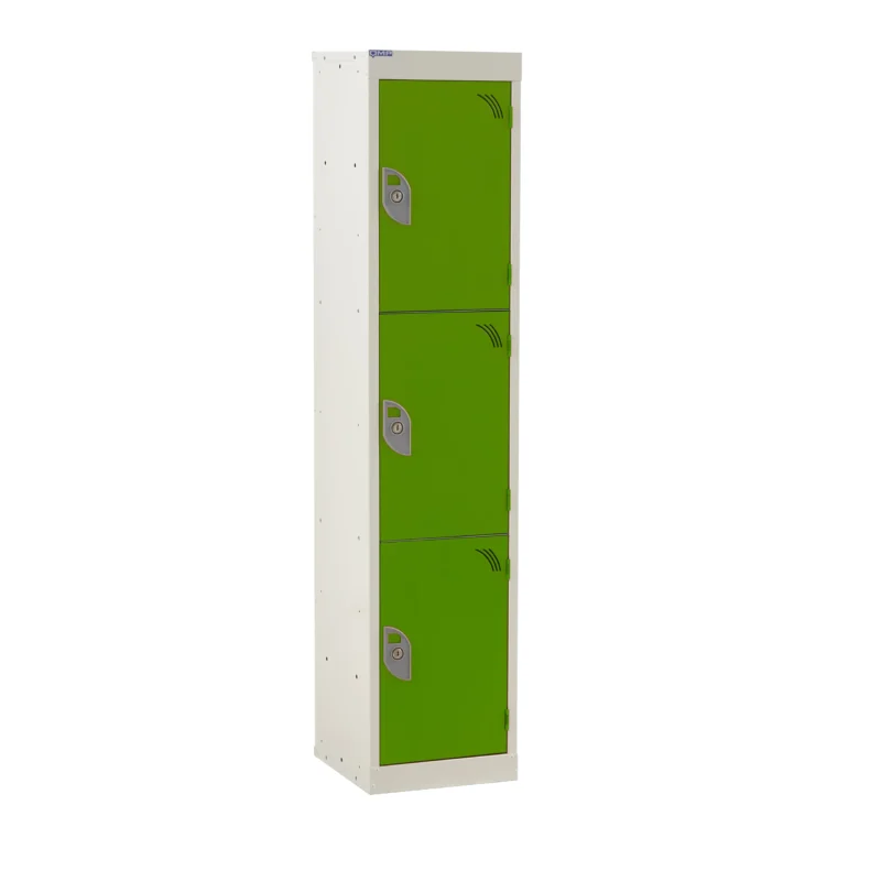 QMP Spectrum School Lockers - 1380mm Height - 3 Door Lime