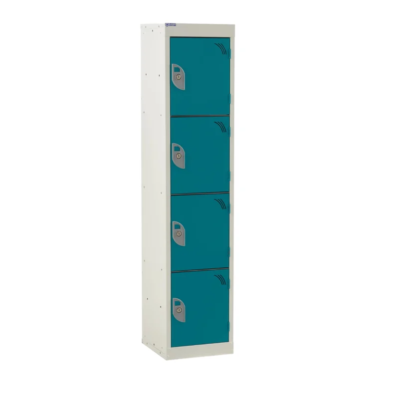 QMP Spectrum School Lockers - 1380mm Height - 4 Door Green