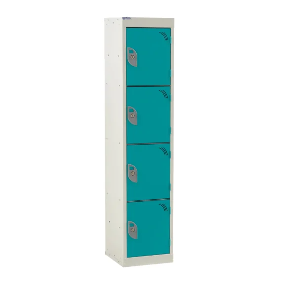 QMP Spectrum School Lockers - 1380mm Height - 4 Door Blue