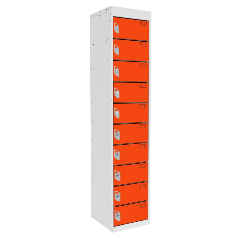 QMP Tablet Charging Lockers - 10 Door 10 Compartment Chilli