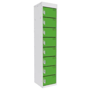 QMP Tablet Charging Lockers - 8 Door 8 Compartment Sublime Lime