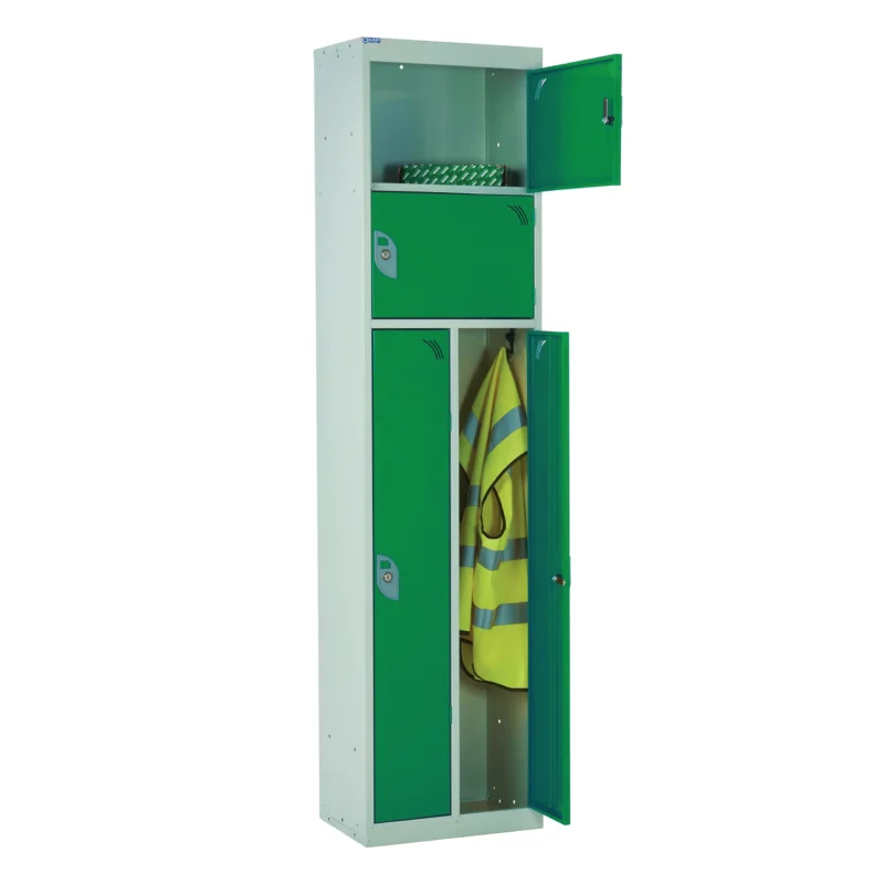 QMP Multi Compartment Duo Lockers Green Props