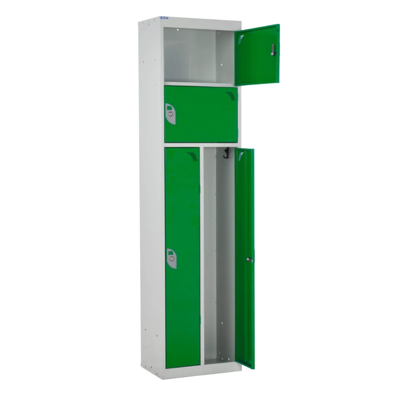 QMP Multi Compartment Duo Lockers Green Open