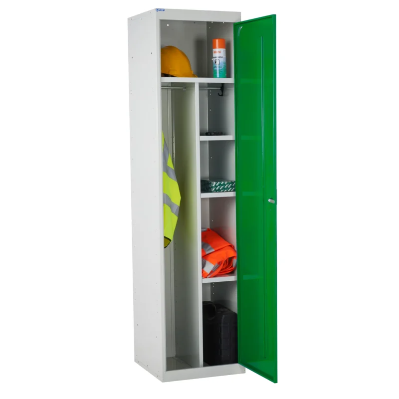 QMP Multi Compartment Staff Lockers Green Props