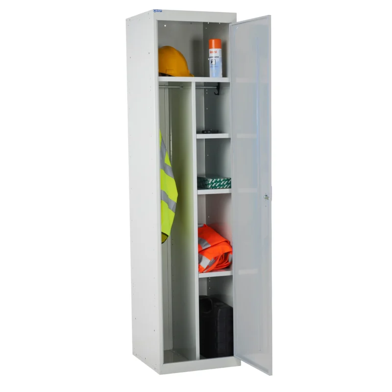 QMP Multi Compartment Staff Lockers Light Grey Props