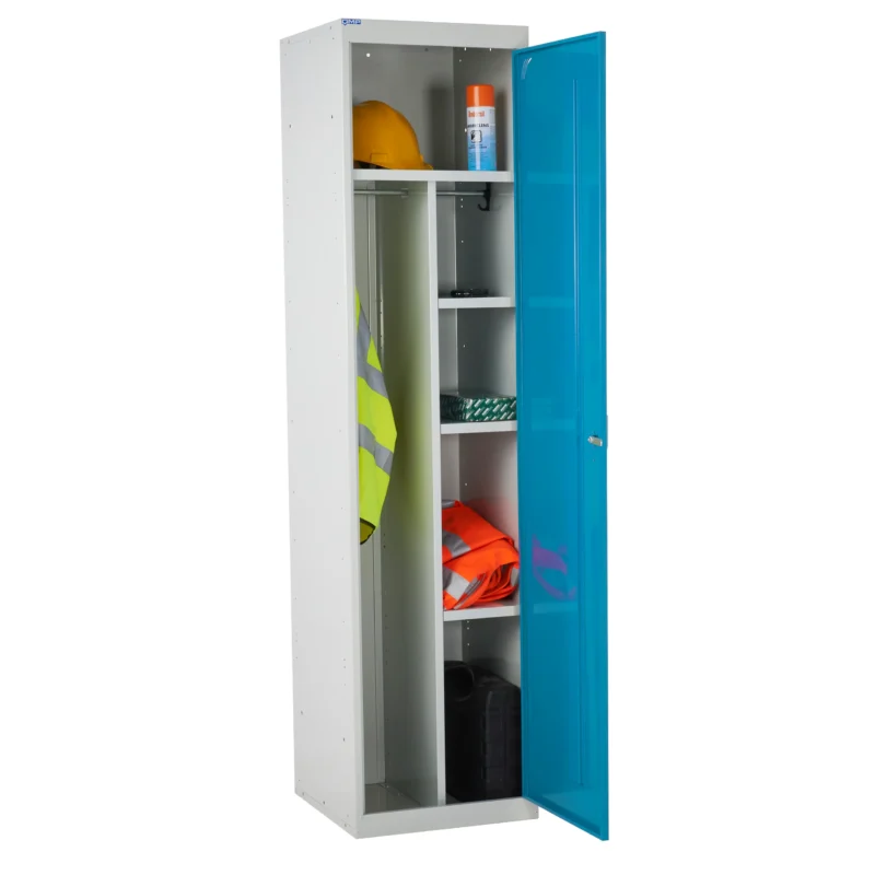 QMP Multi Compartment Staff Lockers Light Blue Props