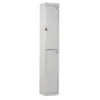 QMP Padlock Lockers - 2 Door Light Grey