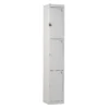 QMP Padlock Lockers - 3 Door Light Grey