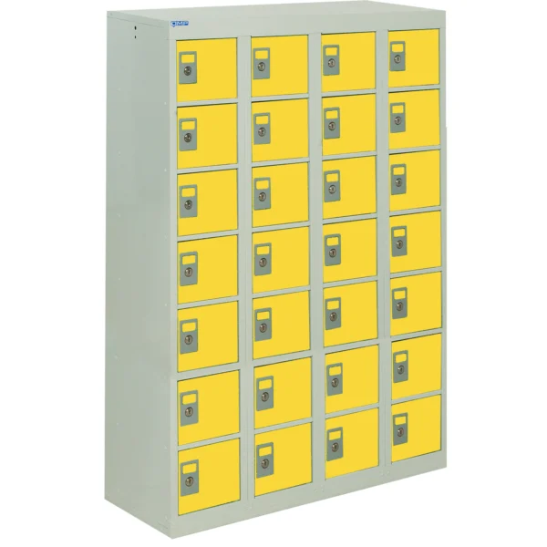 QMP Personal Effects Lockers - 28 Door Yellow