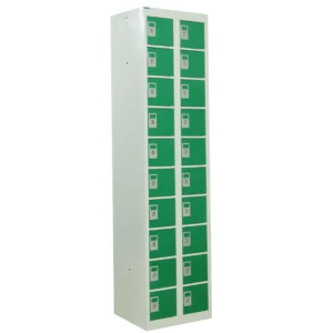 QMP Personal Effects Lockers - 20 Door Green