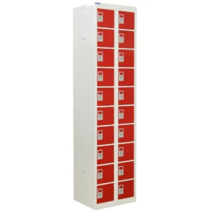 QMP Personal Effects Lockers - 20 Door Red