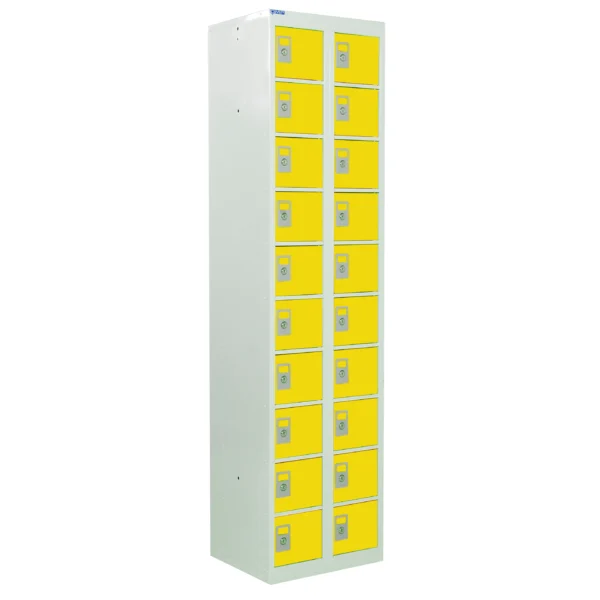 QMP Personal Effects Lockers - 20 Door Yellow