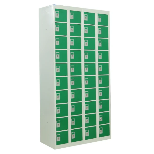 QMP Personal Effects Lockers - 40 Door Green