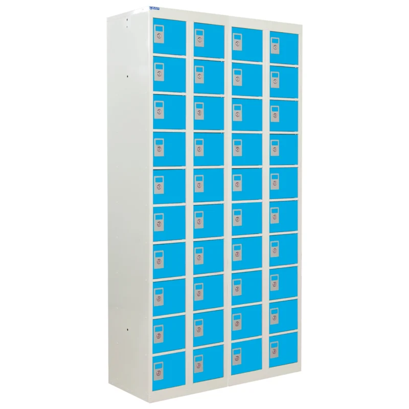 QMP Personal Effects Lockers - 40 Door Light Blue