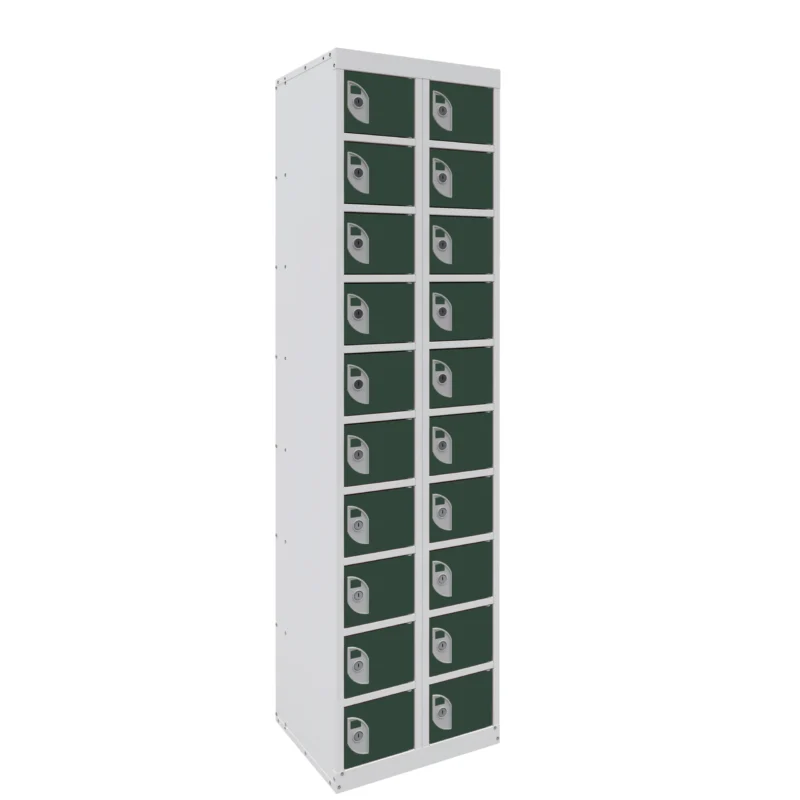 QMP Mobile Phone Charging Lockers - 20 Door Guava Green