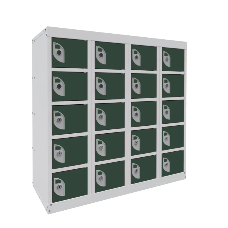 QMP Mobile Phone Charging Lockers - 20 Door - Half Height Guava