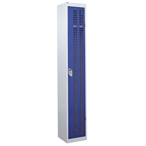 QMP Perforated Lockers - 1 Door Blue