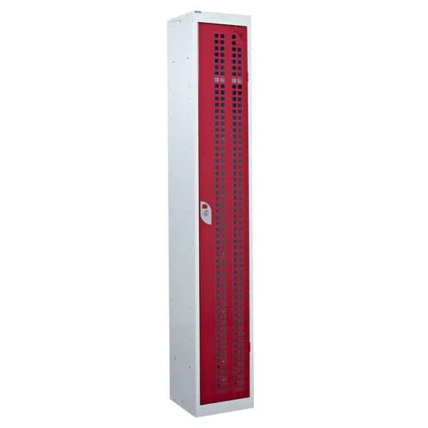 QMP Perforated Lockers - 1 Door Red