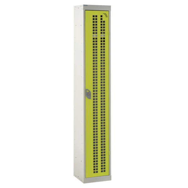 QMP Perforated Lockers - 1 Door Yellow