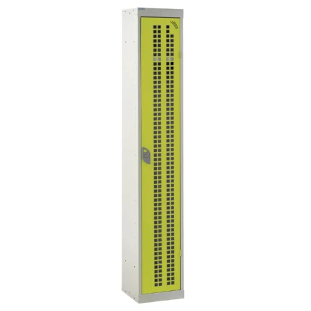 QMP Perforated Lockers - 1 Door Yellow