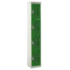 QMP Perforated Lockers - 4 Door Green