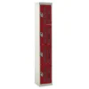 QMP Perforated Lockers - 4 Door Red