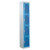 QMP Perforated Lockers - 4 Door Light Blue