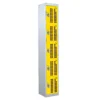 QMP Perforated Lockers - 5 Door Yellow