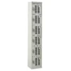 QMP Perforated Lockers - 6 Door Light Grey