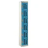 QMP Perforated Lockers - 6 Door Light Blue