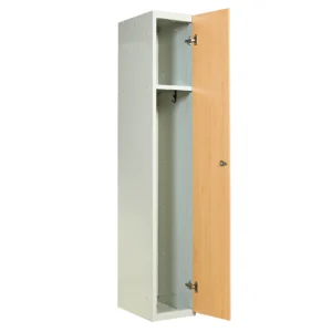 QMP Timber Door Lockers - 1 Door Beech Open