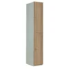 QMP Timber Door Lockers - 2 Door Medium Oak